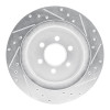 R1 92-02 Dodge Viper Rear Left Drilled & Slotted Silver Brake Rotor