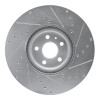 R1 16-26 Polestar Polestar 2 Front Left Drilled & Slotted Silver Brake Rotor