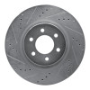 R1 92-02 Dodge Viper Front Left Drilled & Slotted Silver Brake Rotor