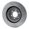 R1 92-02 Dodge Viper Front Left Drilled & Slotted Silver Brake Rotor