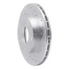 R1 93-97 Chrysler CONCORDE Front Right Drilled & Slotted Silver Brake Rotor