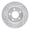 R1 93-97 Chrysler CONCORDE Front Left Drilled & Slotted Silver Brake Rotor