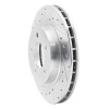 R1 93-97 Chrysler CONCORDE Front Left Drilled & Slotted Silver Brake Rotor