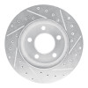 R1 93-97 Chrysler CONCORDE Front Left Drilled & Slotted Silver Brake Rotor