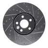 R1 10-16 Volvo XC60 Front Right Drilled & Slotted Silver Brake Rotor