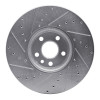 R1 10-16 Volvo XC60 Front Right Drilled & Slotted Silver Brake Rotor