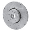 R1 10-16 Volvo XC60 Front Left Drilled & Slotted Silver Brake Rotor