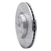 R1 07-18 Land Rover Range Rover Evoque Front Right Drilled & Slotted Silver Brake Rotor