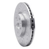 R1 07-18 Land Rover Range Rover Evoque Front Left Drilled & Slotted Silver Brake Rotor