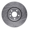 R1 07-18 Land Rover Range Rover Evoque Front Left Drilled & Slotted Silver Brake Rotor