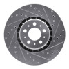 R1 03-09 Volvo XC90 Front Right Drilled & Slotted Silver Brake Rotor