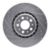 R1 03-09 Volvo XC90 Front Left Drilled & Slotted Silver Brake Rotor