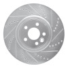 R1 07-16 Volvo S60 Front Right Drilled & Slotted Silver Brake Rotor