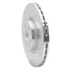 R1 07-16 Volvo S80 Front Left Drilled & Slotted Silver Brake Rotor