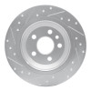 R1 07-18 Volvo V60 Rear Right Drilled & Slotted Silver Brake Rotor