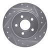 R1 04-13 Volvo V50 Rear Right Drilled & Slotted Silver Brake Rotor