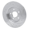R1 04-13 Volvo C70 Rear Left Drilled & Slotted Silver Brake Rotor
