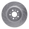 R1 04-07 Volvo S60 Rear Left Drilled & Slotted Silver Brake Rotor