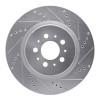 R1 04-07 Volvo S60 Rear Right Drilled & Slotted Silver Brake Rotor