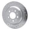 R1 99-00 Volvo V70 Rear Left Drilled & Slotted Silver Brake Rotor