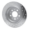 R1 99-00 Volvo V70 Rear Left Drilled & Slotted Silver Brake Rotor