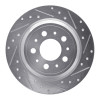R1 99-00 Volvo V70 Rear Right Drilled & Slotted Silver Brake Rotor
