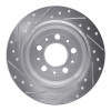 R1 99-00 Volvo V70 Rear Right Drilled & Slotted Silver Brake Rotor