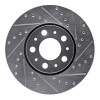 R1 99-09 Volvo S60 Front Right Drilled & Slotted Silver Brake Rotor