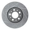 R1 99-09 Volvo S80 Front Left Drilled & Slotted Silver Brake Rotor