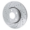 R1 99-09 Volvo S80 Front Left Drilled & Slotted Silver Brake Rotor