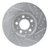 R1 99-09 Volvo S80 Front Left Drilled & Slotted Silver Brake Rotor