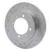 R1 00-07 Mitsubishi Space Star (Mexico) Rear Left Drilled & Slotted Silver Brake Rotor