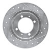 R1 00-07 Mitsubishi Space Star (Mexico) Rear Left Drilled & Slotted Silver Brake Rotor