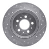 R1 99-09 Volvo S60 Rear Left Drilled & Slotted Silver Brake Rotor