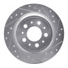 R1 99-09 Volvo S80 Rear Right Drilled & Slotted Silver Brake Rotor