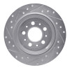 R1 99-09 Volvo S80 Rear Right Drilled & Slotted Silver Brake Rotor