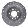R1 97-98 Volvo V90 Rear Right Drilled & Slotted Silver Brake Rotor