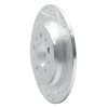 R1 98-00 Volvo V70 Rear Right Drilled & Slotted Silver Brake Rotor