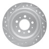 R1 98-00 Volvo V70 Rear Right Drilled & Slotted Silver Brake Rotor