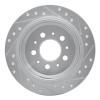 R1 98-00 Volvo S70 Rear Left Drilled & Slotted Silver Brake Rotor