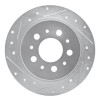 R1 95-97 Volvo 960 Rear Left Drilled & Slotted Silver Brake Rotor