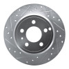 R1 96-04 Volvo 850 Rear Left Drilled & Slotted Silver Brake Rotor