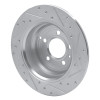 R1 96-04 Volvo 850 Rear Left Drilled & Slotted Silver Brake Rotor