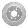 R1 93-95 Volvo 850 Rear Right Drilled & Slotted Silver Brake Rotor