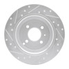 R1 93-95 Volvo 850 Rear Right Drilled & Slotted Silver Brake Rotor