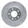 R1 91-95 Volvo 740 Front Right Drilled & Slotted Silver Brake Rotor