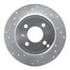 R1 93-95 Volvo 850 Rear Left Drilled & Slotted Silver Brake Rotor