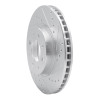 R1 93-95 Volvo 850 Front Left Drilled & Slotted Silver Brake Rotor