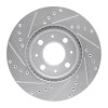 R1 93-95 Volvo 850 Front Left Drilled & Slotted Silver Brake Rotor