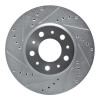 R1 91-95 Volvo 740 Front Left Drilled & Slotted Silver Brake Rotor